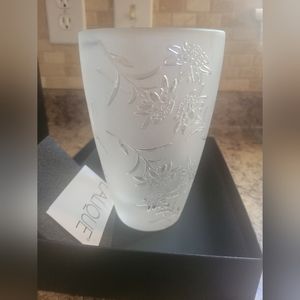 Lalique vase clear height 6 7/8 inches